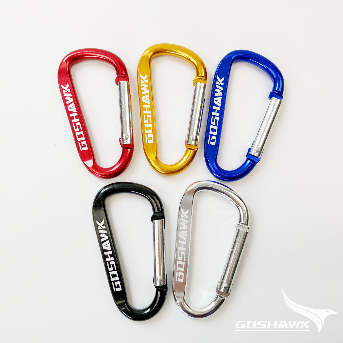 thumbnail image 2 of 5-Pack Aluminum Alloy Tiger Hook Lock Carabiner Clips – Hiking, Climbing, Keychain, 8kg Load 2 of 6