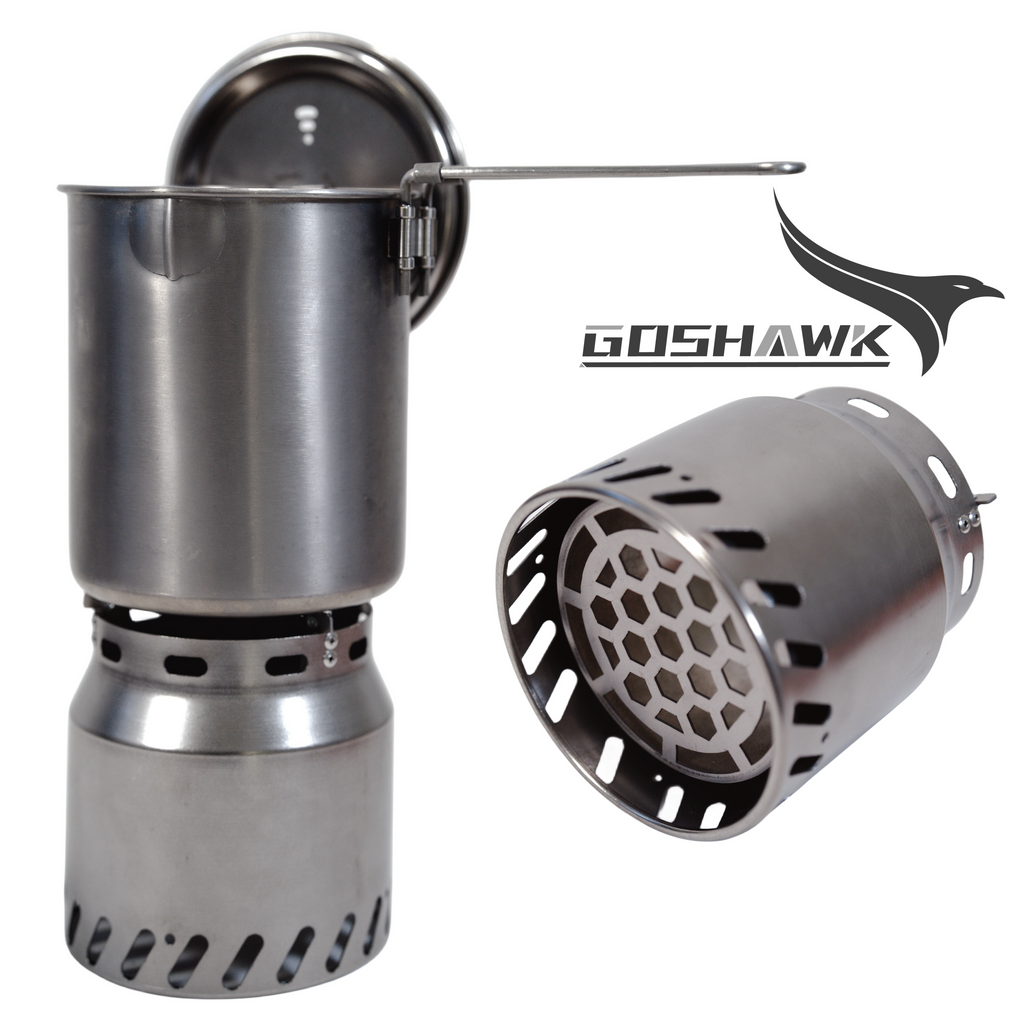 Goshawk Titanium Wood Gas Stove Multi fuel Burner Cooking System Goshawk Hiking