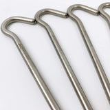 6 Pieces Titanium Alloy Tent Pegs Elbow Heavy Duty