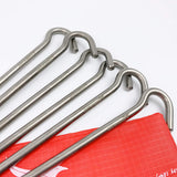 6 Pieces Titanium Alloy Tent Pegs Elbow Heavy Duty
