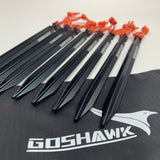 8Pcs 18cm Aluminum Alloy Tent Peg Stakes Tri