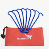 8Pcs 18cm Aluminum Alloy Tent Peg Ground Stakes