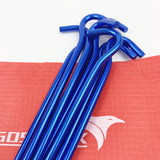 8Pcs 18cm Aluminum Alloy Tent Peg Ground Stakes