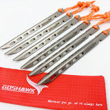 6 Pcs Titanium Tent Peg Ground Sand soft soil Stakes