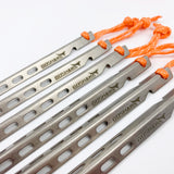 6 Pcs Titanium Tent Peg Ground Sand soft soil Stakes