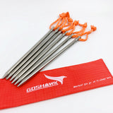 6 Pcs Titanium Tent Peg Hard Ground Stakes