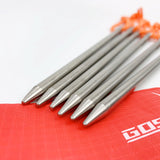 6 Pcs Titanium Tent Peg Hard Ground Stakes
