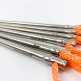 6 Pcs Titanium Tent Peg Hard Ground Stakes