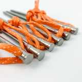 6 Pcs Titanium Tent Peg Hard Ground Stakes