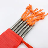 6 Pcs Titanium Tent Peg Hard Ground Stakes