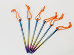 6 Pcs Titanium Tent Peg Hard Ground Stakes