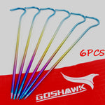 6 Pcs Titanium Tent Peg Ground Ultralight 5g Stakes