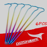 6 Pcs Titanium Tent Peg Ground Ultralight 5g Stakes